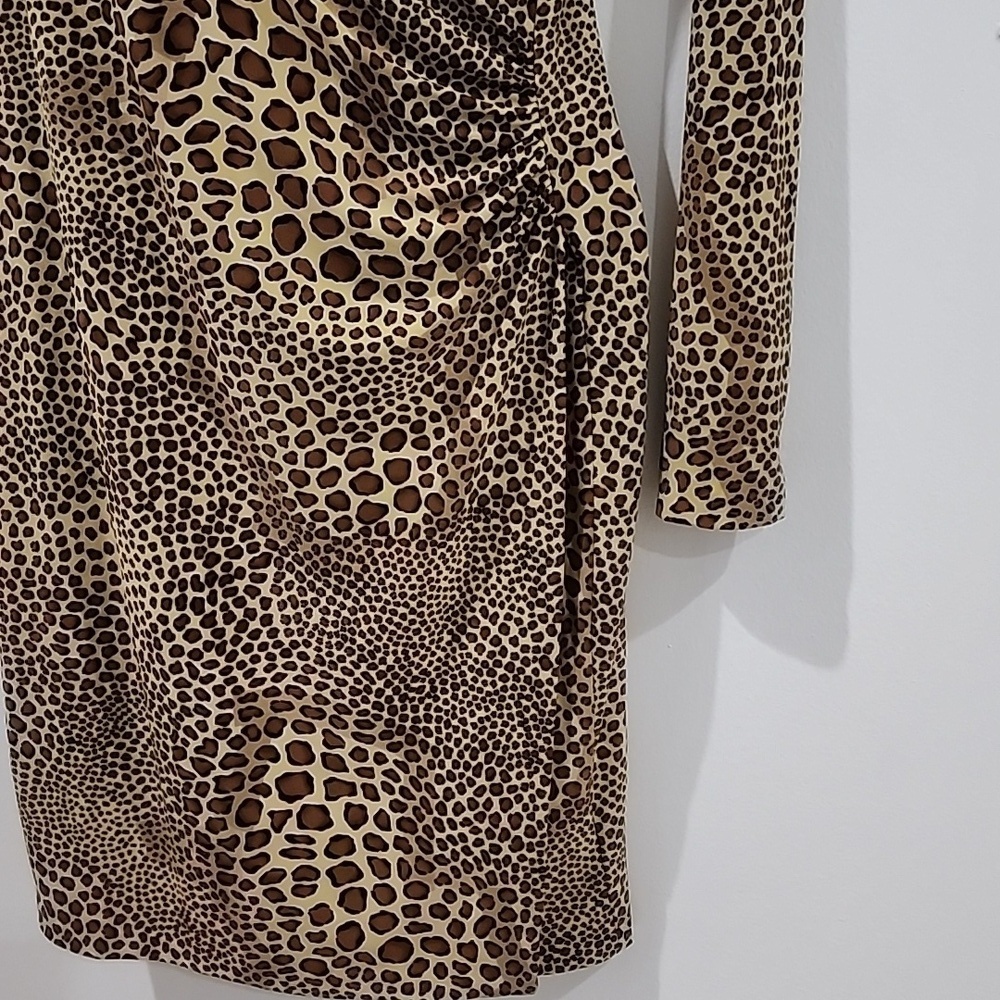 Norma Kamali Leopard Faux Wrap Dress - Picture 3 of 10